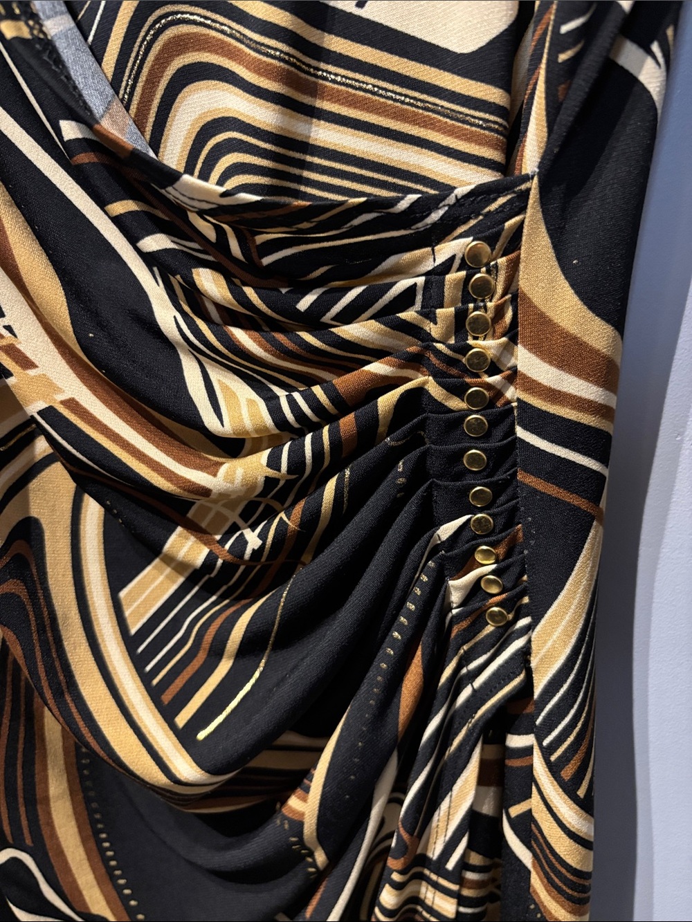 Vintage Frank Lyman Vintage Retro Abstract Print Stretchy Dress - Picture 4 of 6